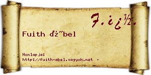 Fuith Ábel névjegykártya