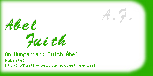 abel fuith business card