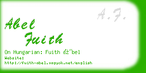 abel fuith business card